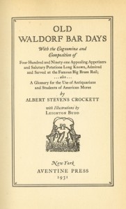 edizione del libro di Crocckett in cui compare per la prima volta la storia per Old Fashioned