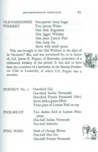 pagina libro di Crockett_in cui compare la ricetta per Old Fashioned