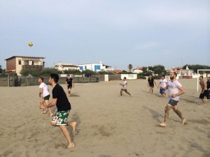 La partita di beach soccer