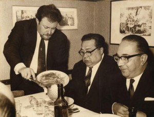 Aldo Fabrizi al tavolo da Checchino