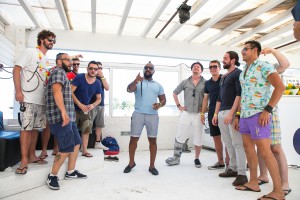 Il briefing prima della gara